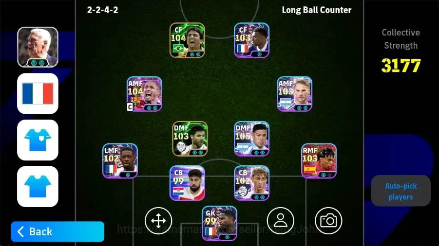 eFootball Accounts Legends & Iconic Players Mobile|PW 3177|Epic Alonso,Bebeto,Gerrard,Shevchenko,Hazard,Torres|SHW 1