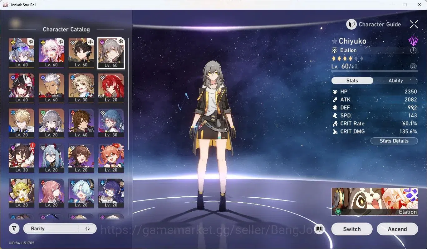 Honkai Star Rail Accounts Asia | TL47|SilverWolf Lv999 E2,DangHeng PT, Arche image 14