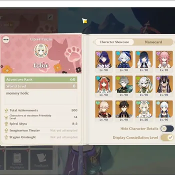 Genshin Impact Accounts Others ASIA|AR 60|14Limited+7 Std 5* Char|4SIGN WPN|Furina C2, Raiden C2,Yae Miko