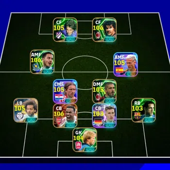 eFootball Accounts Legends & Iconic Players 3247+ Team | Gullit 106, hazard 106, guttaso 105,Dani Olmo 105 | 11 manager