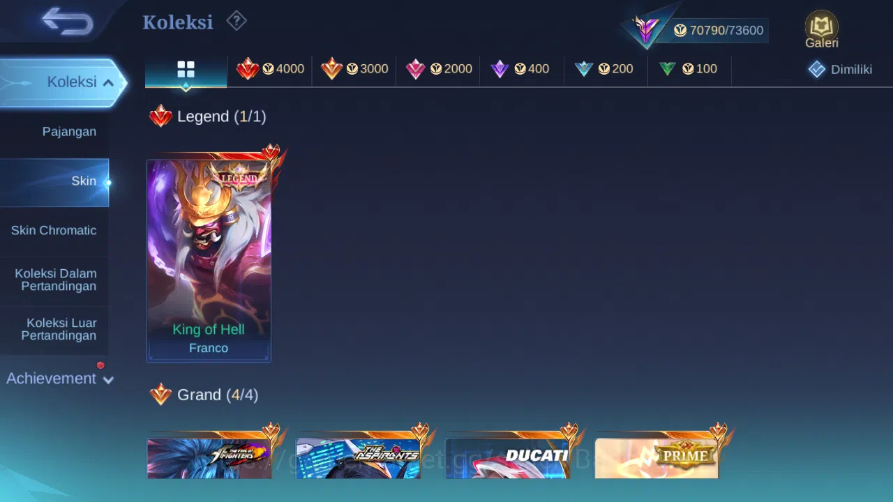 Mobile Legends: Bang Bang Accounts Hero 132 Skin 271 | legend Franco | Ducati Leomord image 2