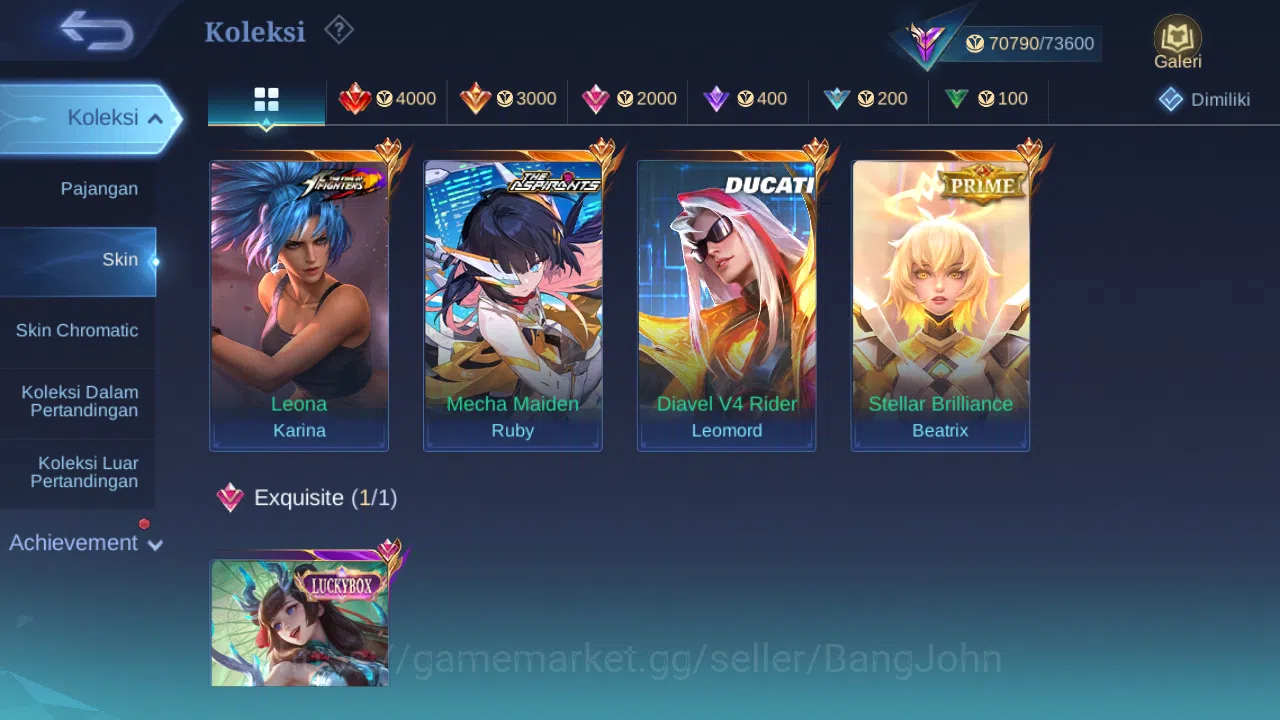 Mobile Legends: Bang Bang Accounts Hero 132 Skin 271 | legend Franco | Ducati Leomord image 3