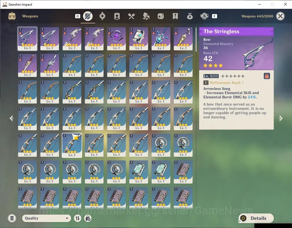 Genshin Impact Accounts ASIA|AR 25|2,3K Primo|1 Limited (Clorinda)  + 1 Ch image 3