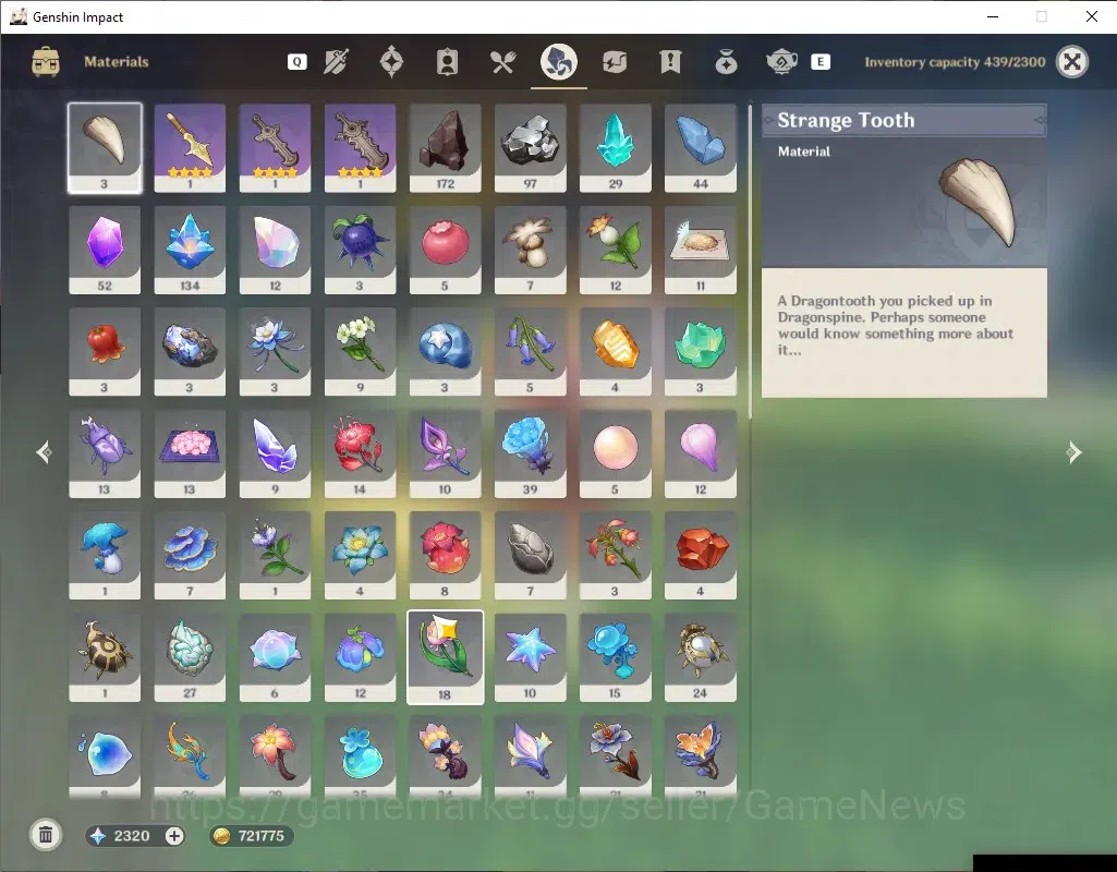 Genshin Impact Accounts ASIA|AR 25|2,3K Primo|1 Limited (Clorinda)  + 1 Ch image 7