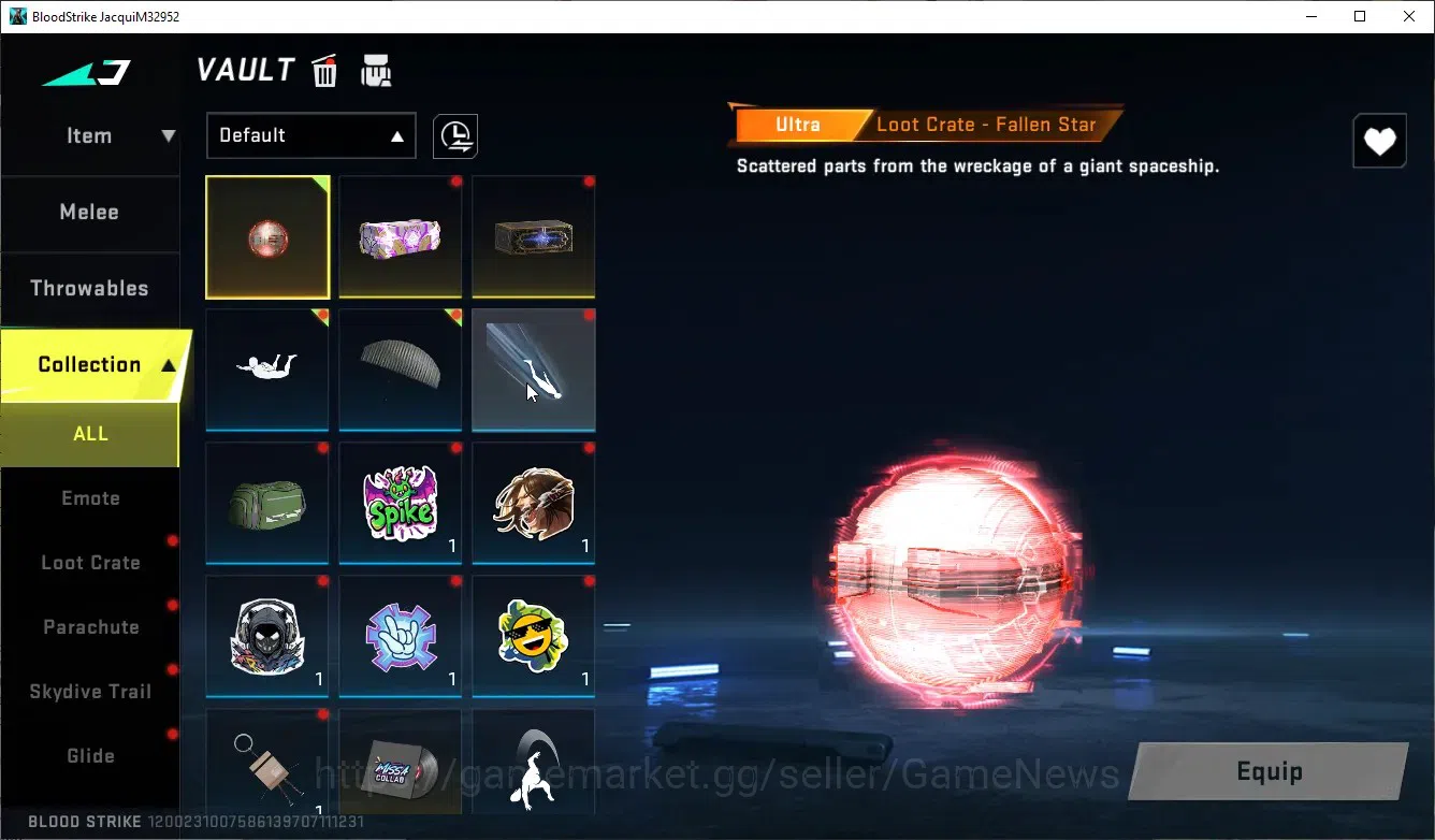 Blood Strike Accounts Others Asia|Ultra Meele(Scythe-Harvester),Ultra AR97 Bit Strike|8 16