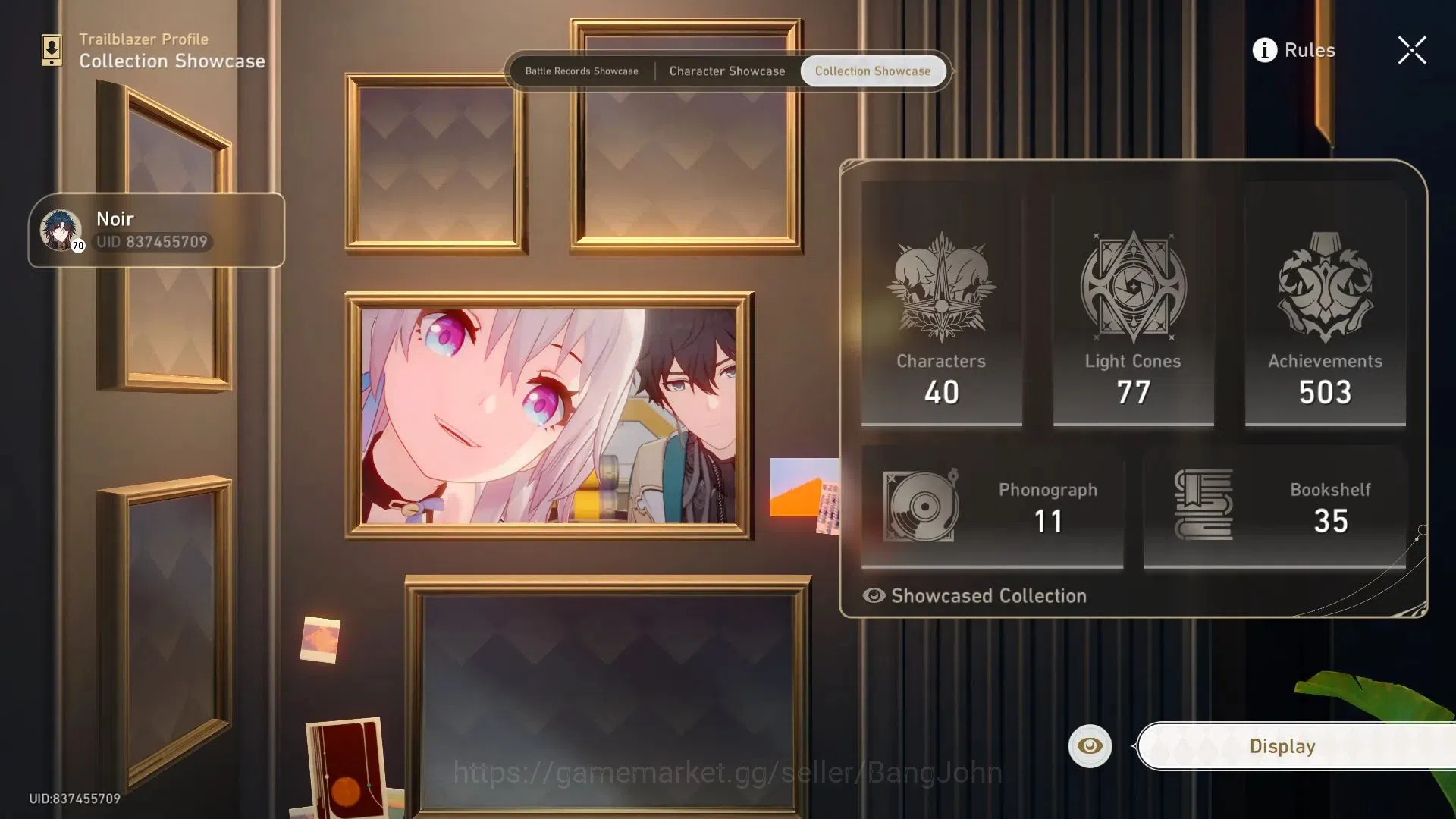 Honkai Star Rail Accounts ASIA| TL70 Max|11 Lim|Castorice L80 (208% CDmg)|Fi image 3