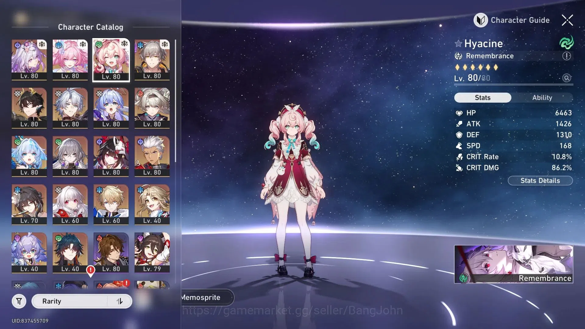 Honkai Star Rail Accounts ASIA| TL70 Max|11 Lim|Castorice L80 (208% CDmg)|Fi image 6