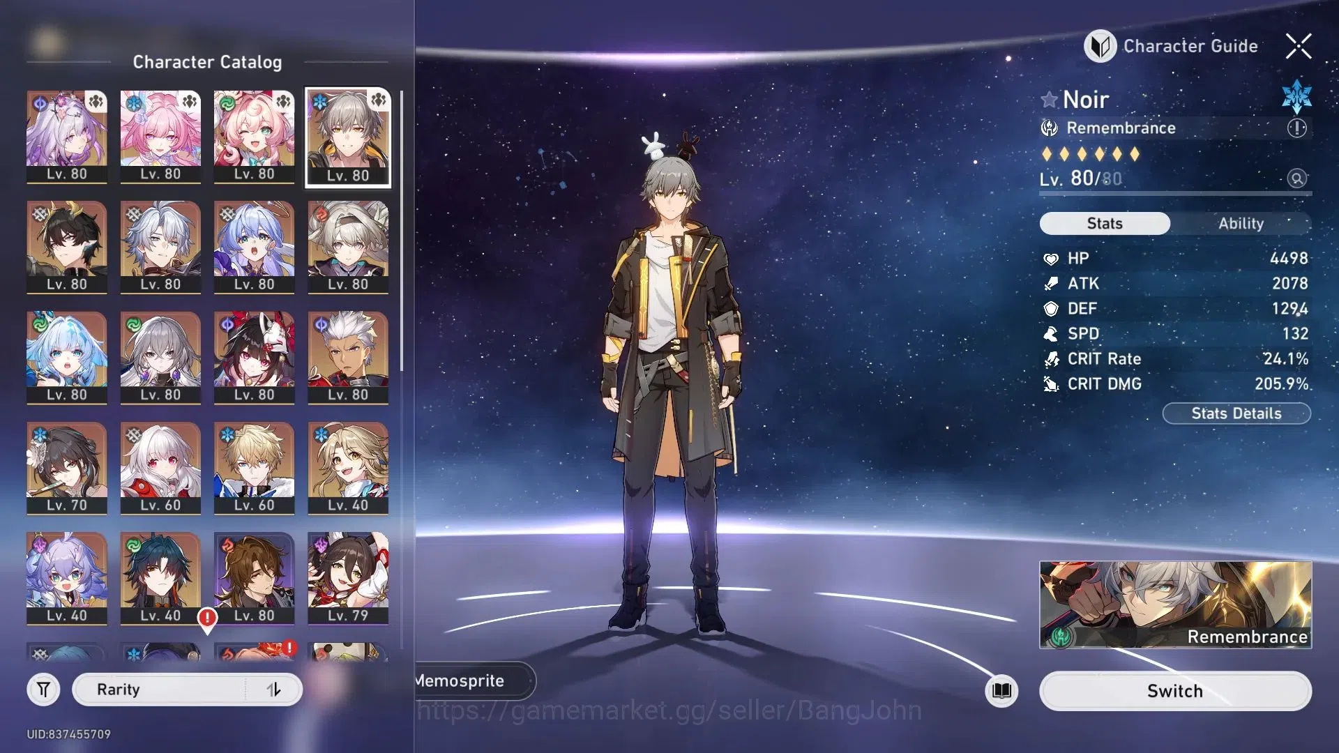 Honkai Star Rail Accounts ASIA| TL70 Max|11 Lim|Castorice L80 (208% CDmg)|Fi image 7