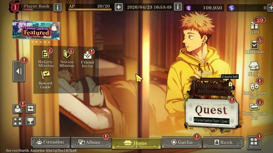 Jujutsu Kaisen: Phantom Parade Accounts NA | Starter 4 SSR Megumi, Inumaki, Gojo A1, Yuta image 1