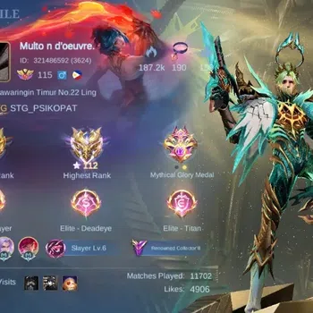 Mobile Legends: Bang Bang Accounts Others Global|Skin 285|Renowned|KOF Karina,PRIME Granger,Starlight Hayabusa,Collector