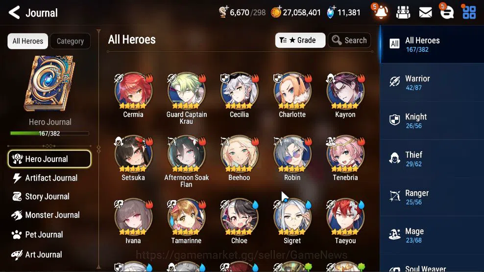 Epic Seven Accounts Mid-Tier GLOBAL Unverif|14 ML(Schol Nurse Yulha,Rhiana&Luc,LC Belona,Etc)+Ab Fumyr,Setsuka,Rinak|AUTO WB 6