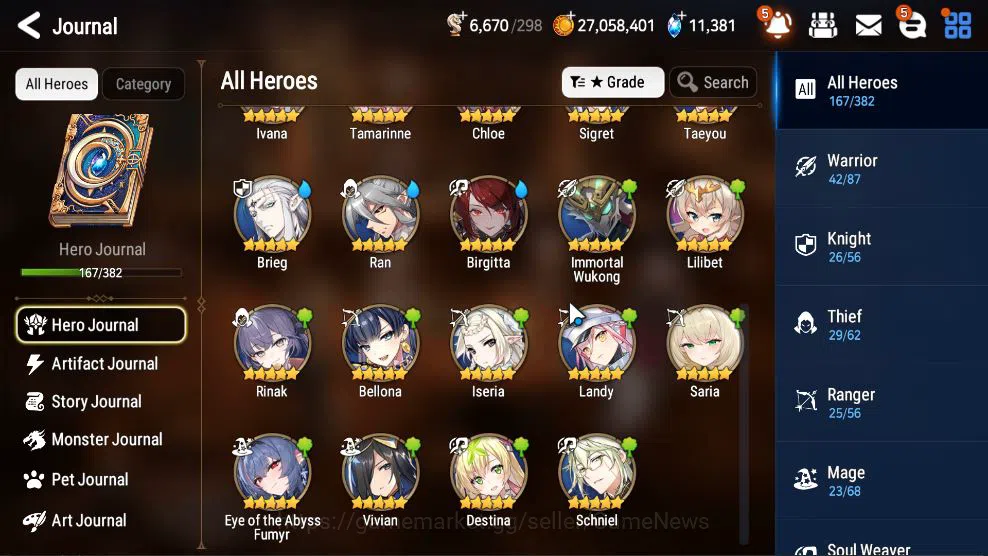 Epic Seven Accounts Mid-Tier GLOBAL Unverif|14 ML(Schol Nurse Yulha,Rhiana&Luc,LC Belona,Etc)+Ab Fumyr,Setsuka,Rinak|AUTO WB 7