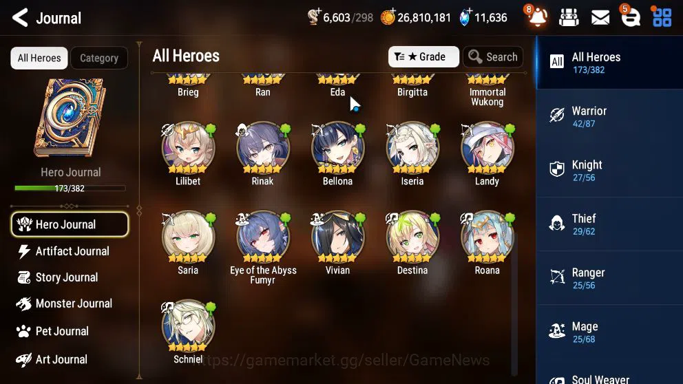 Epic Seven Accounts Mid-Tier GLOBAL Unverif|17 ML(Schol Nurse Yulha,Rhiana&Luc,NM Luna,Etc)+AB Fumyr,Setsuka,Rinak|AUTO WB 10