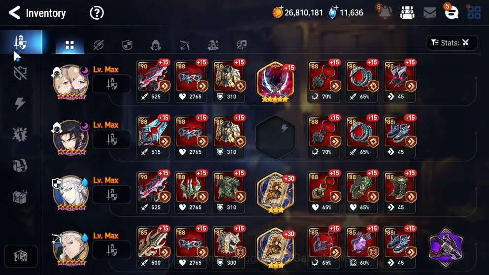 Epic Seven Accounts Mid-Tier GLOBAL Unverif|17 ML(Schol Nurse Yulha,Rhiana&Luc,NM Luna,Etc)+AB Fumyr,Setsuka,Rinak|AUTO WB 19