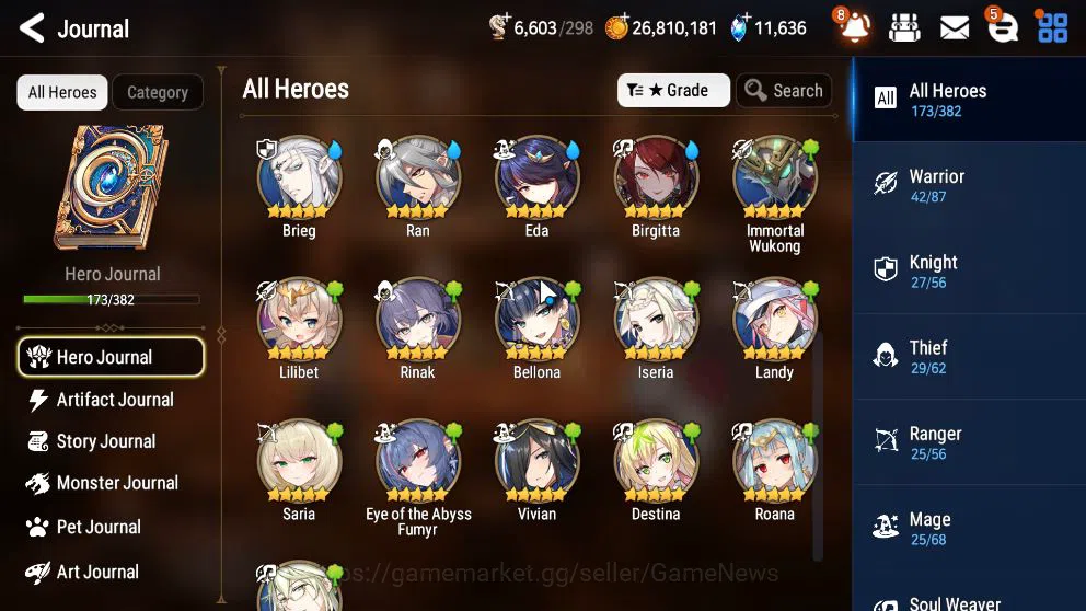 Epic Seven Accounts Mid-Tier GLOBAL Unverif|17 ML(Schol Nurse Yulha,Rhiana&Luc,NM Luna,Etc)+AB Fumyr,Setsuka,Rinak|AUTO WB 9