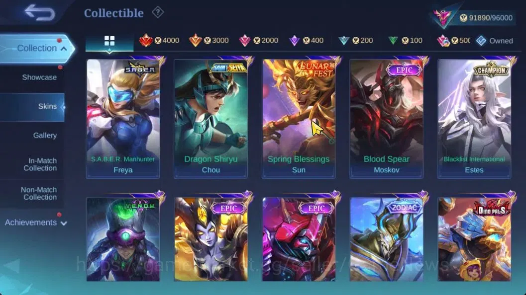 Mobile Legends: Bang Bang Accounts Hero 133|Skin 338|Recall TLPH|Legend Saber,KOF (Au image 11