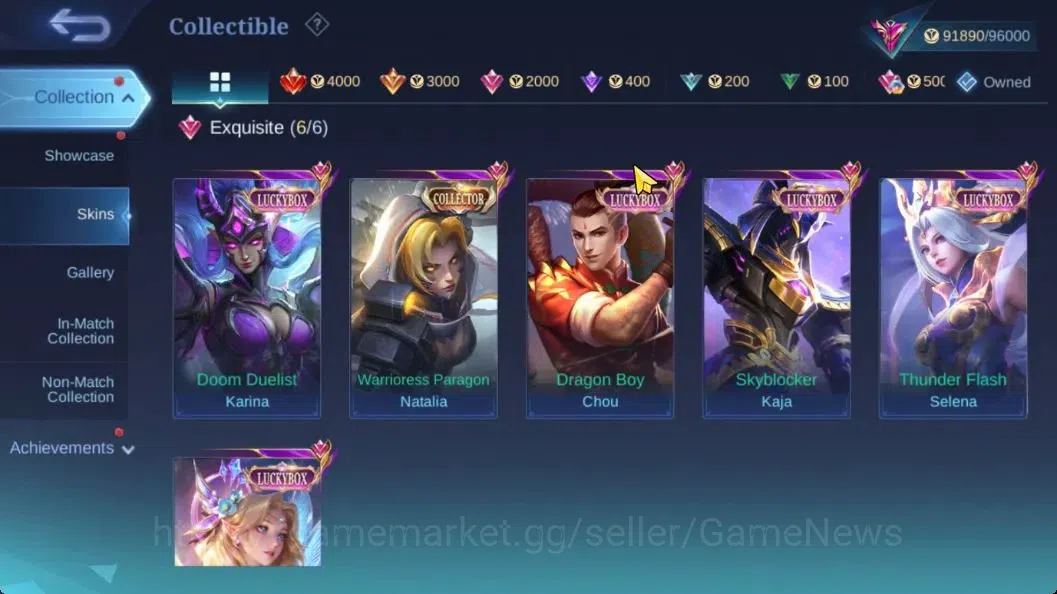 Mobile Legends: Bang Bang Accounts Hero 133|Skin 338|Recall TLPH|Legend Saber,KOF (Au image 7