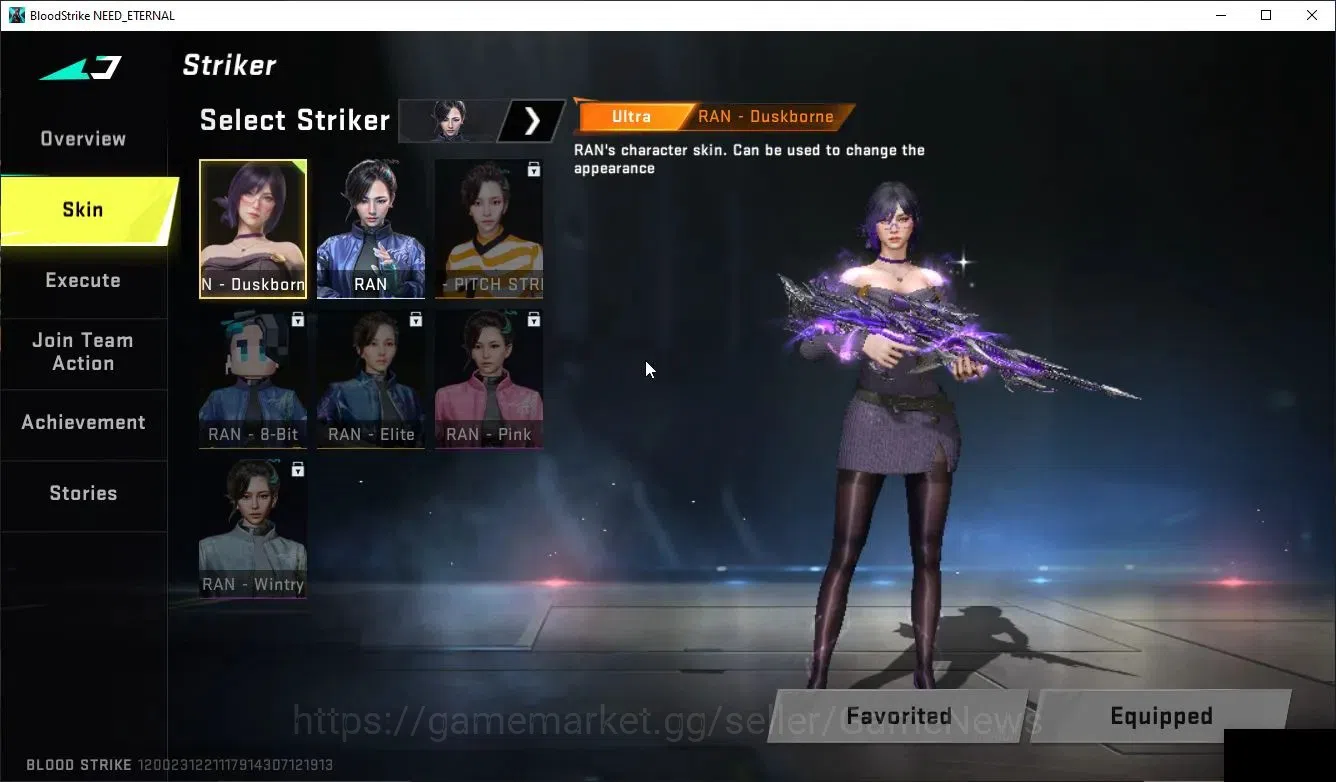 Blood Strike Accounts Collab Skin ASIA|ETERNAL KALA-Whisper+Collab ENZO-Kraken|8 ULTRA[Ran-DuskBorn,2 4