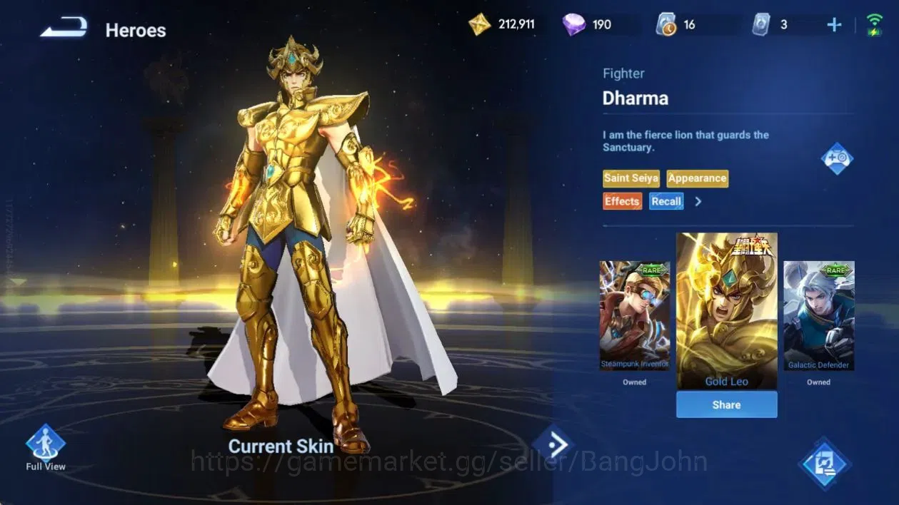 Honor of Kings Accounts Global | 112H 152S | Blessed Nakoruru, Saint Seiya image 4