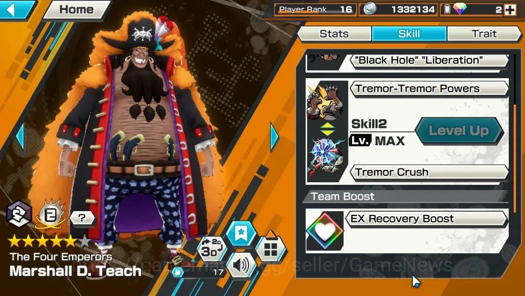 One Piece Bounty Rush Accounts Global |6 EX |T4E Marshall D. Teach Lv82,T5E St. J image 6
