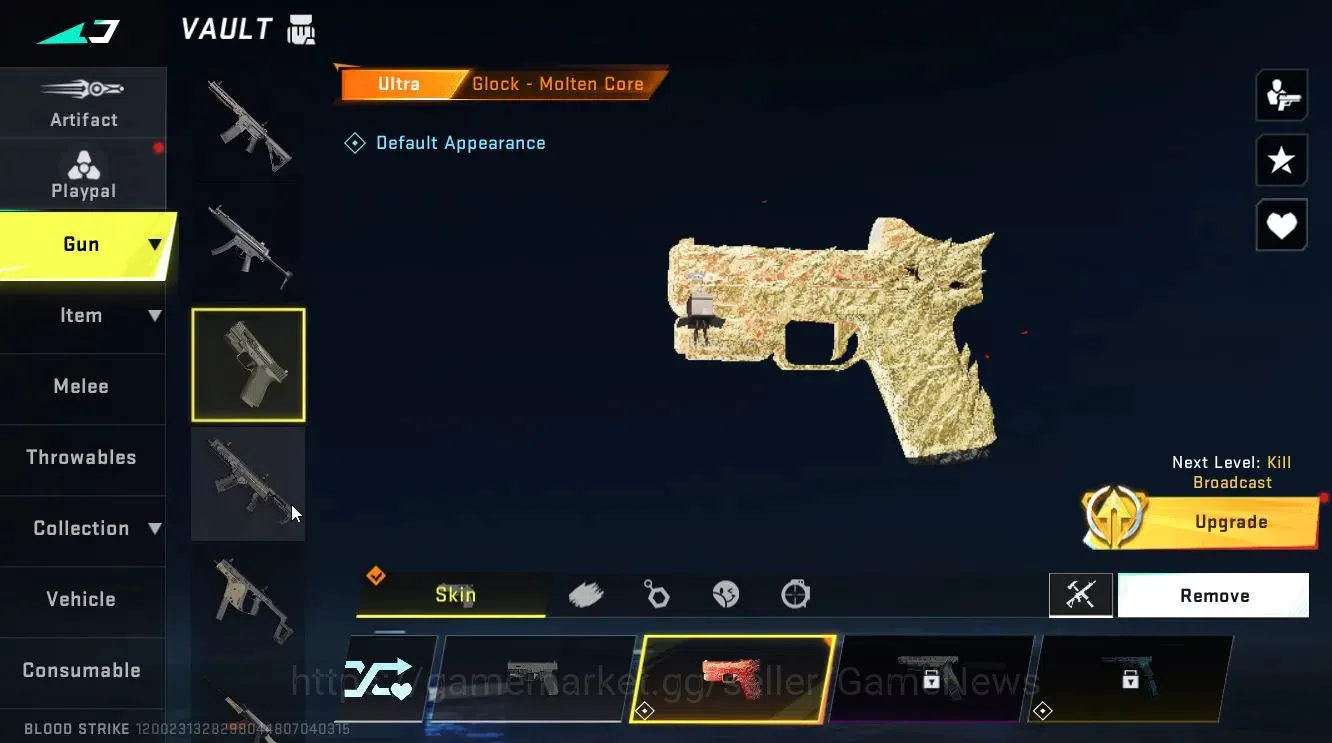Blood Strike Accounts Collab Skin ASIA|ETERNAL MP5-Bloodrift Lv3|Collab AOT [ETHAN]+EVA [KATYA,SCAR]|8 16