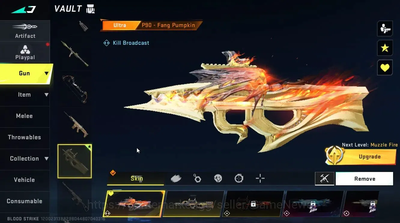 Blood Strike Accounts Collab Skin ASIA|ETERNAL MP5-Bloodrift Lv3|Collab AOT [ETHAN]+EVA [KATYA,SCAR]|8 20