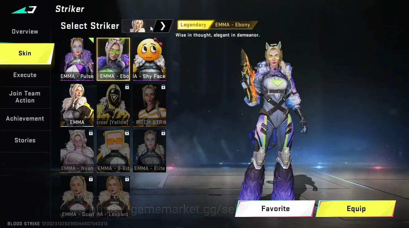 Blood Strike Accounts Collab Skin ASIA|ETERNAL MP5-Bloodrift Lv3|Collab AOT [ETHAN]+EVA [KATYA,SCAR]|8 4
