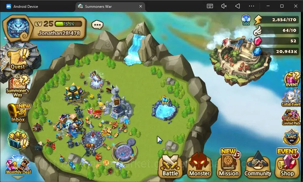 Summoners War: Sky Arena Accounts Starter GLOBAL | NB 5 TESHAR,Starter Gacha 115 12Y+160 11Y Scrool, 3 Legendary All 1