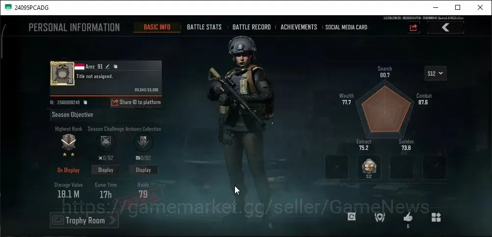 Arena Breakout Accounts Mid-Tier MOBILE Lv30|SV 18,1M|CV 15,6M|ET AK-74N,QS AKS-74U,GM AK-12,Forest MP5,Abomi. Vector 2