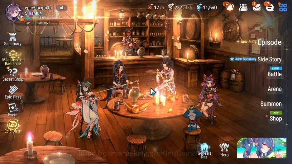 Epic Seven Accounts High-End Global UnVerif|15ML(Salome,NM Luna,ZIO,etc)+PByblis,Ab Fumyr,Stsuka,etc|AUTO ALL Hunt|SPD 304 1