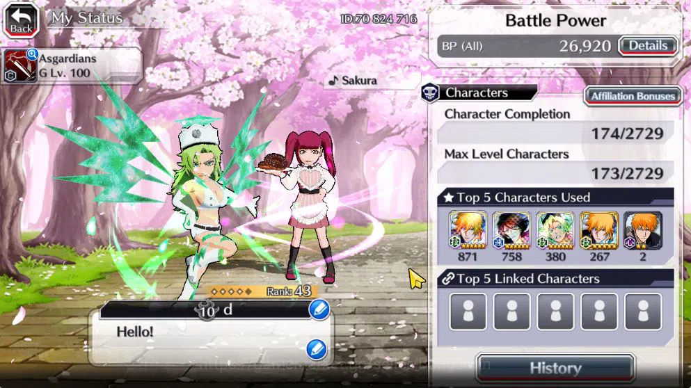 Bleach: Brave Souls Accounts [GLOBAL]6K Orbs+Fresh All Story|Giselle TYBW26,Rir image 13