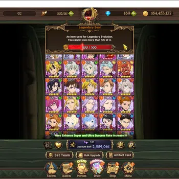 The Seven Deadly Sins: Grand Cross Accounts Starter Global|2,5M CC|100 LS|3 LR+6 UR+Colab