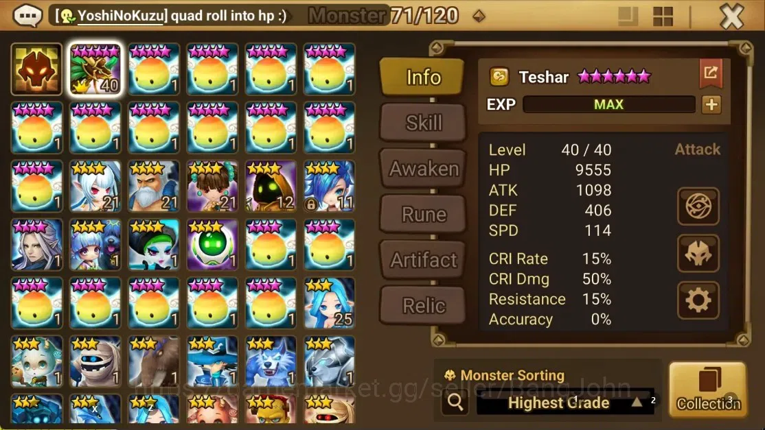Summoners War: Sky Arena Accounts GLOBAL | NB 5 TESHAR,Starter Gacha 115 12Y+160 11Y image 2