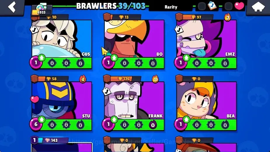 Brawl Stars Accounts 6933 Trophy|1334 Bling|39 Brawlers 4 Max [Shelly,N image 11