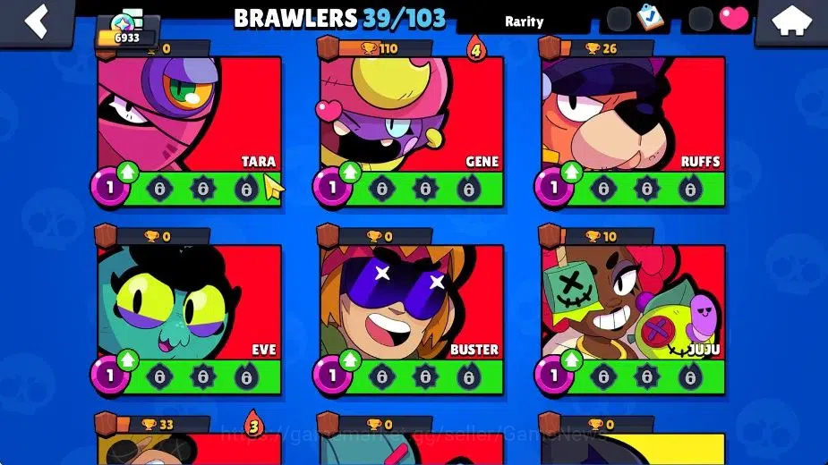 Brawl Stars Accounts 6933 Trophy|1334 Bling|39 Brawlers 4 Max [Shelly,N image 13