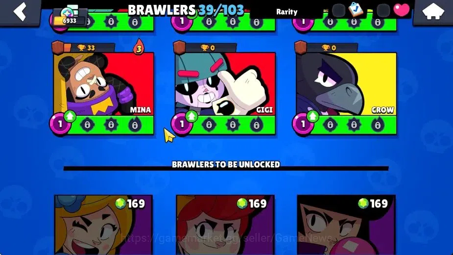 Brawl Stars Accounts 6933 Trophy|1334 Bling|39 Brawlers 4 Max [Shelly,N image 14