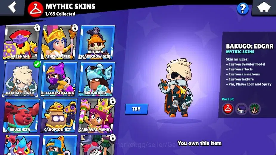 Brawl Stars Accounts 6933 Trophy|1334 Bling|39 Brawlers 4 Max [Shelly,N image 15