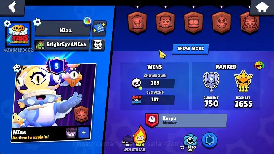 Brawl Stars Accounts 6933 Trophy|1334 Bling|39 Brawlers 4 Max [Shelly,N image 3