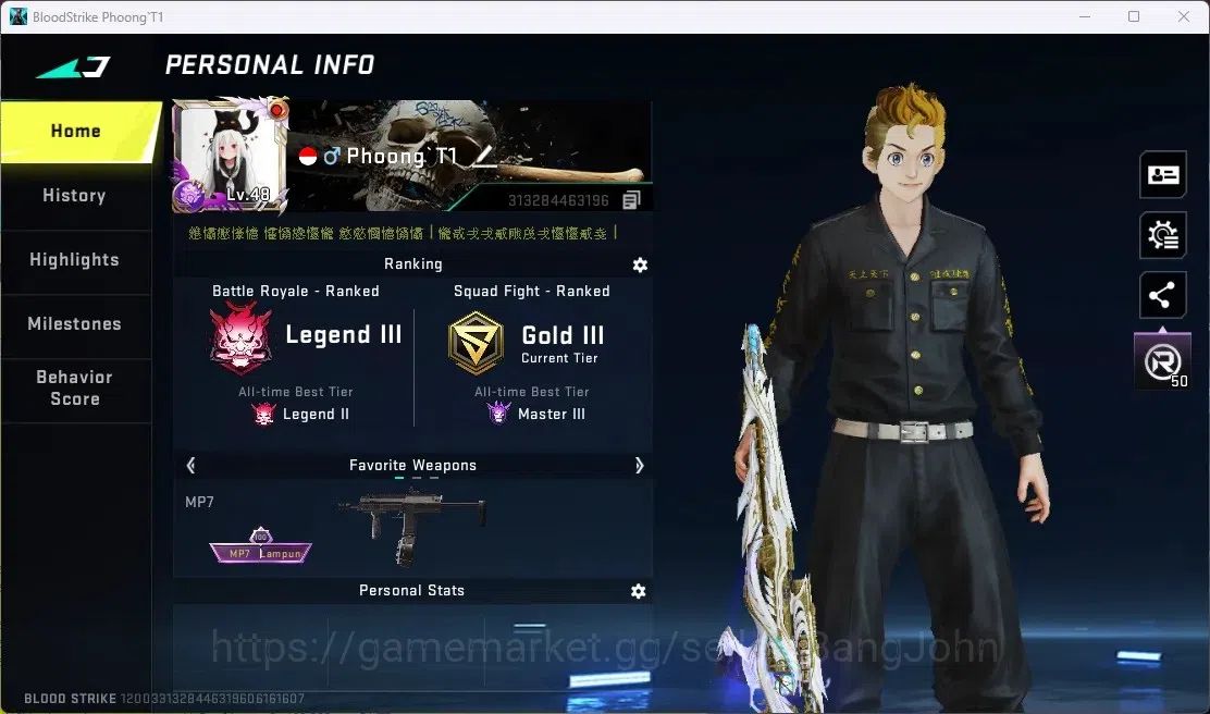 Blood Strike Accounts ASIA | ETERNAL M700-SERAPH |3 COLLAB| COLLAB M700- image 1