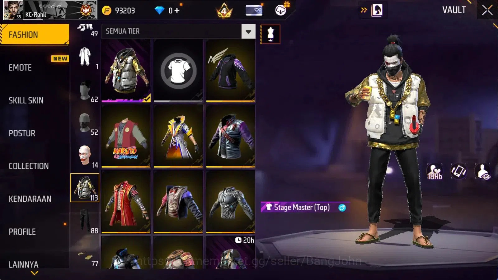 Free Fire Accounts Indonesia | Indonesia | Evo(AK47 Draco Lv7,Famas D image 11