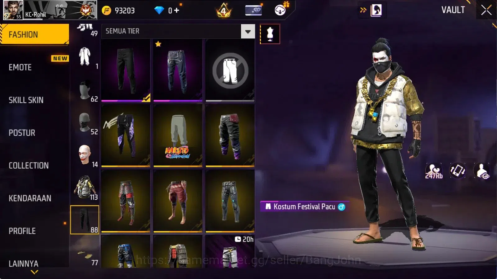 Free Fire Accounts Indonesia | Indonesia | Evo(AK47 Draco Lv7,Famas D image 12