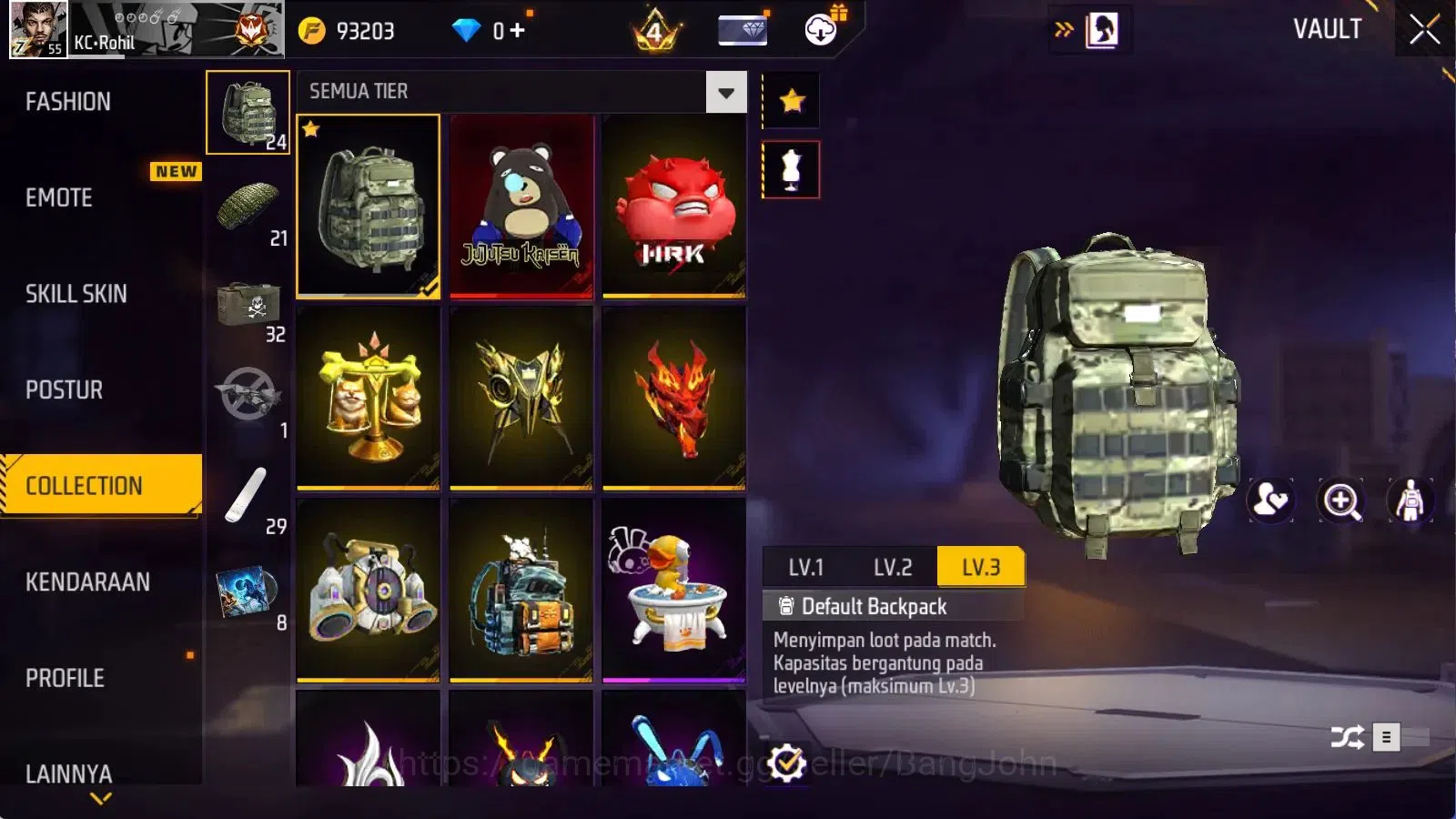 Free Fire Accounts Indonesia | Indonesia | Evo(AK47 Draco Lv7,Famas D image 14