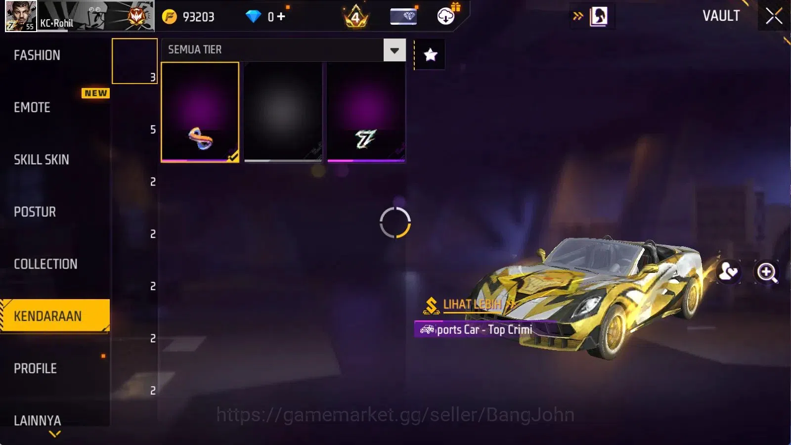 Free Fire Accounts Indonesia | Indonesia | Evo(AK47 Draco Lv7,Famas D image 15