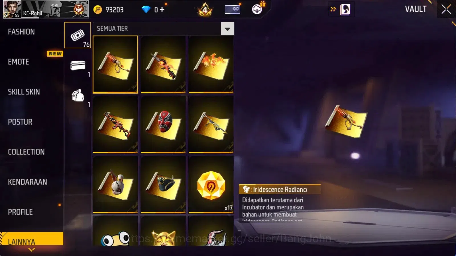 Free Fire Accounts Indonesia | Indonesia | Evo(AK47 Draco Lv7,Famas D image 16