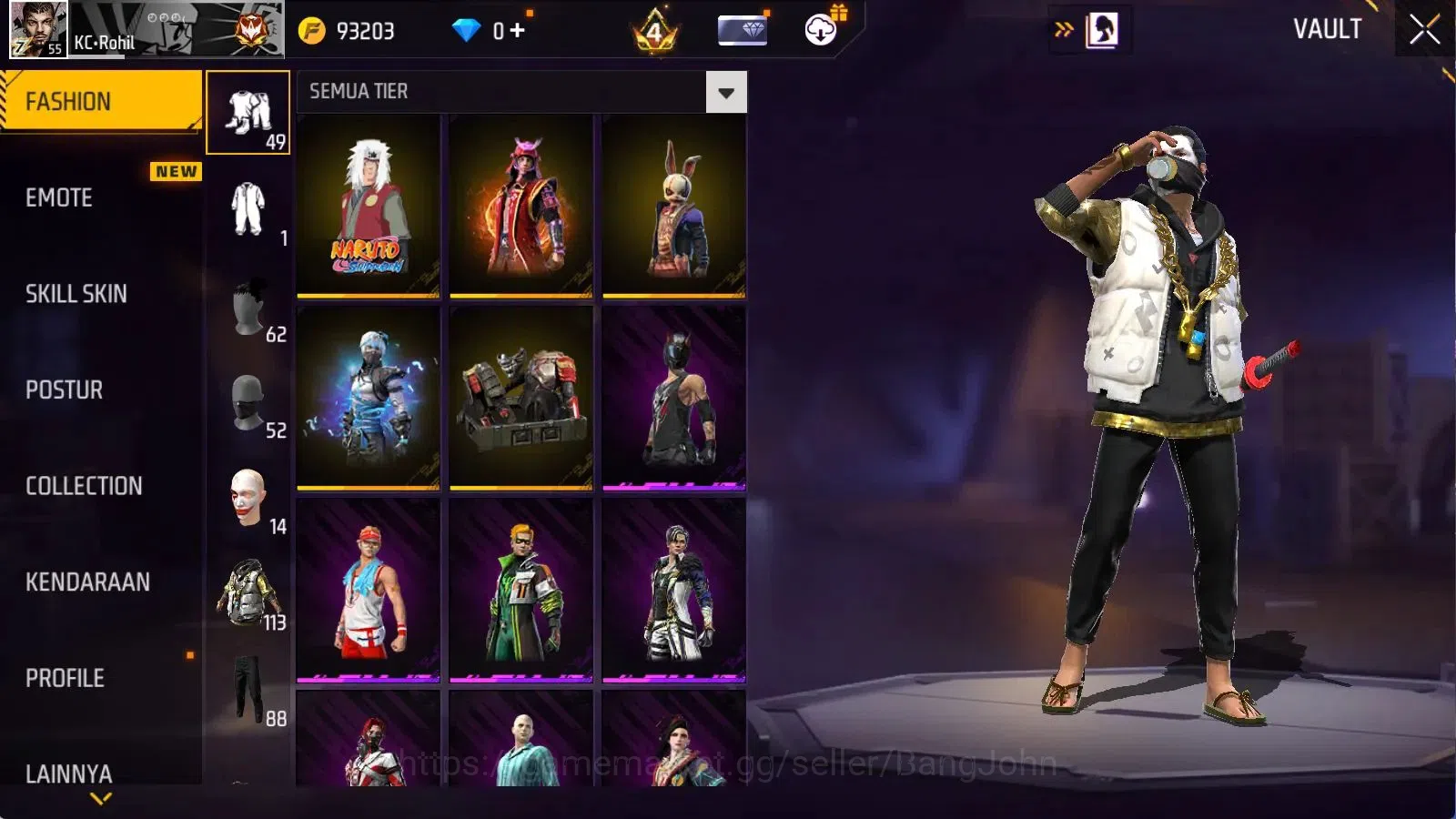 Free Fire Accounts Indonesia | Indonesia | Evo(AK47 Draco Lv7,Famas D image 6