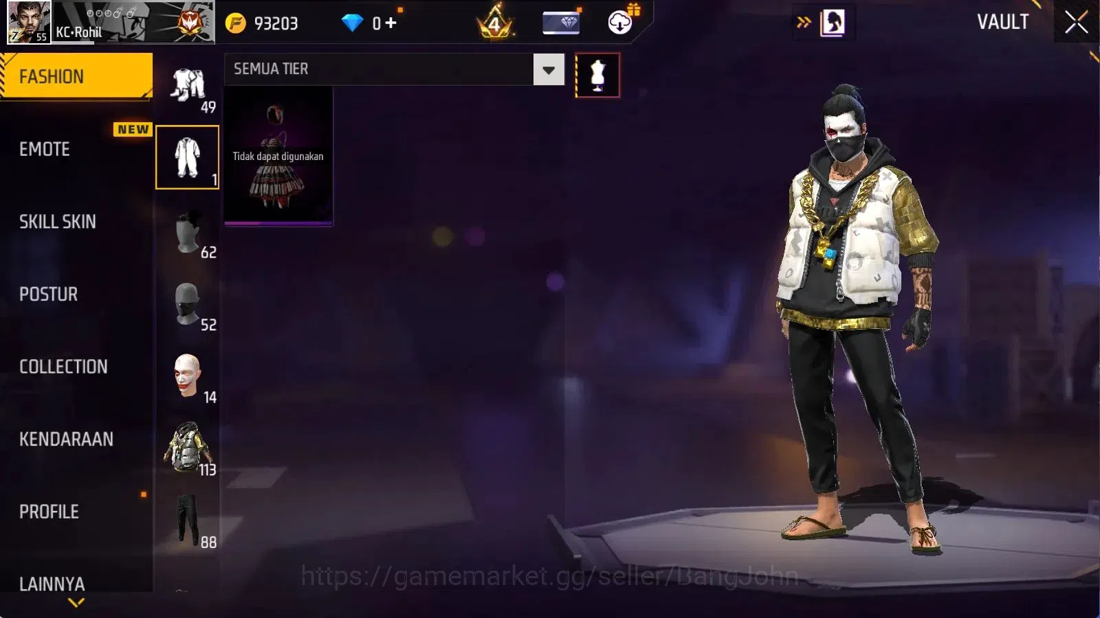 Free Fire Accounts Indonesia | Indonesia | Evo(AK47 Draco Lv7,Famas D image 7