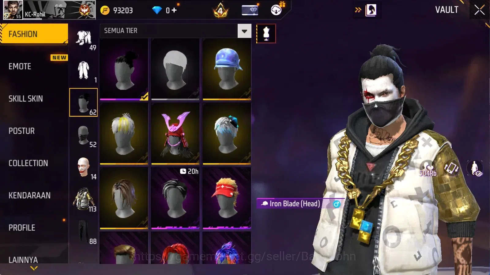 Free Fire Accounts Indonesia | Indonesia | Evo(AK47 Draco Lv7,Famas D image 8