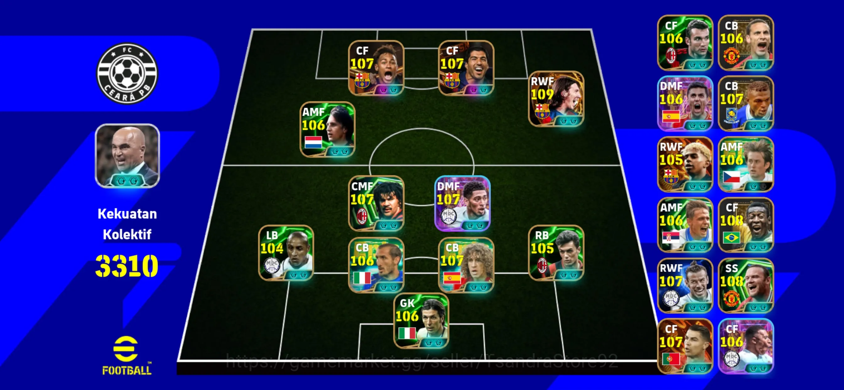 eFootball Accounts Meta Player Collective 3310+MSN || Full Epic Paid 12 Bight Time || GG Cheapest Konami Only 1