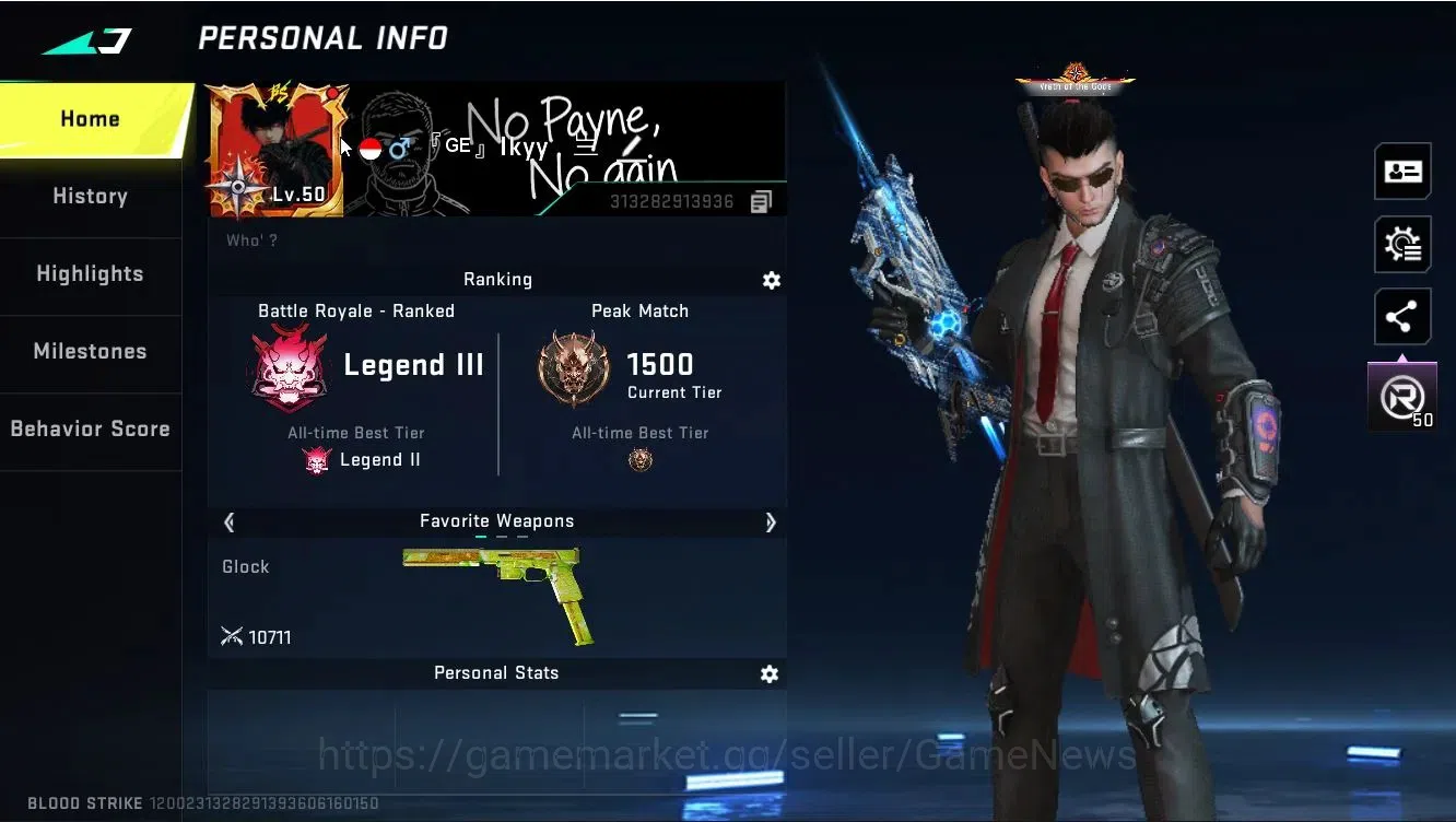 Blood Strike Accounts Asia|ETERNAL[DEagle-Scorpius]|Collab  ENZO[P90-Mae image 2