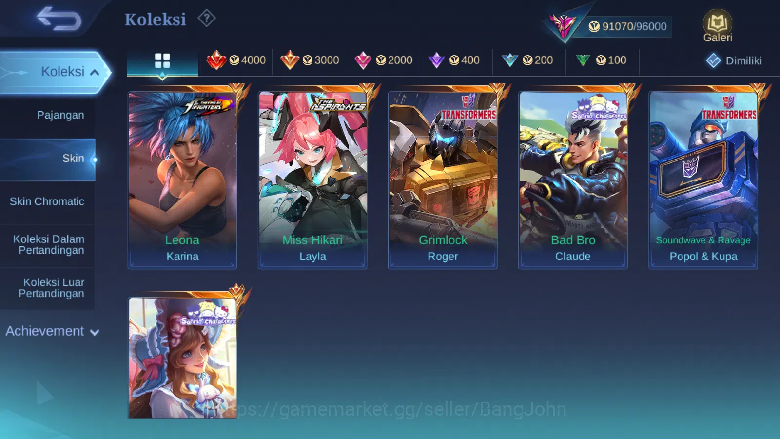 Mobile Legends: Bang Bang Accounts Hero 127 | Skin 285 | Legend Gusion | Aspirant Lay image 3